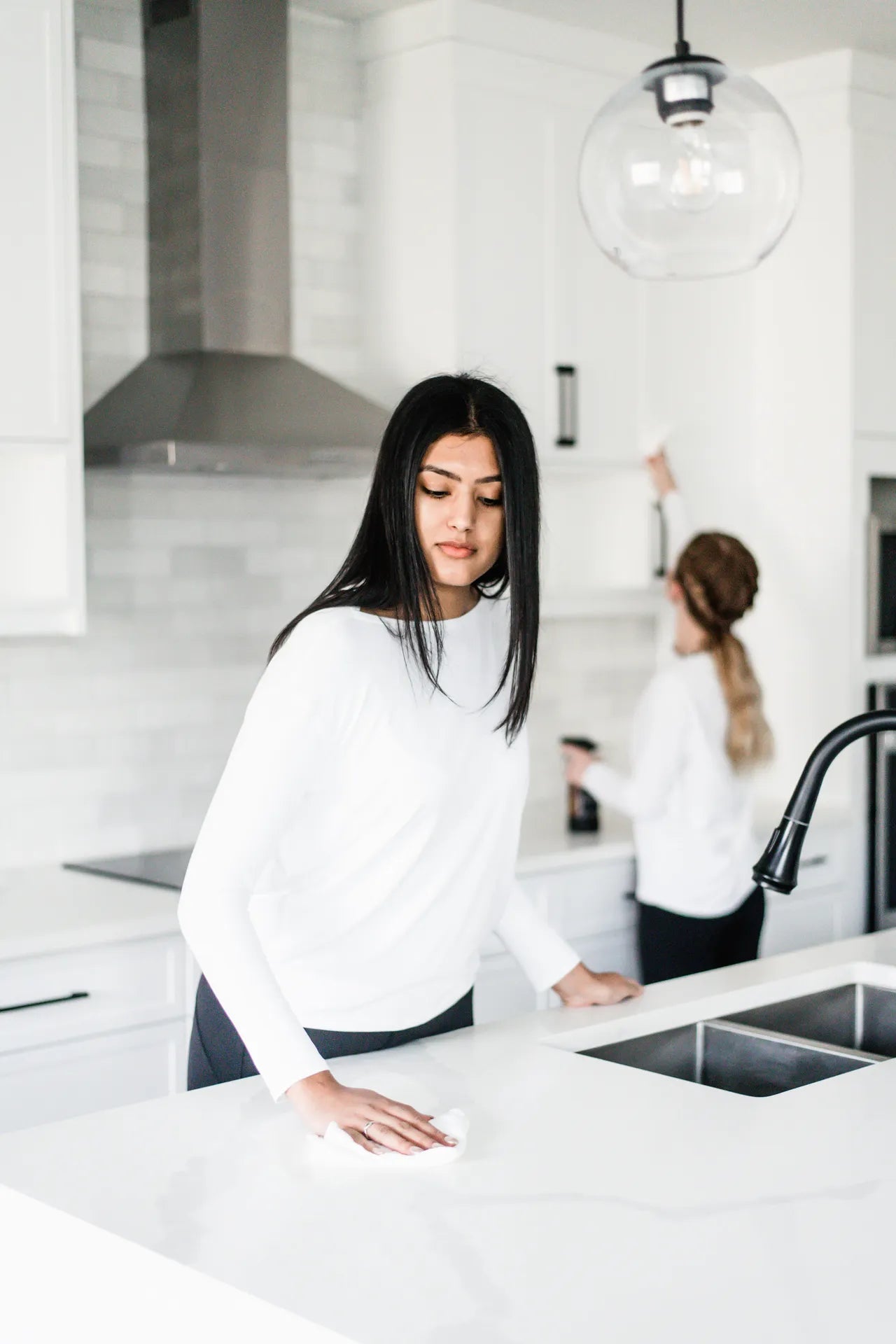 Stainless steel appliances polished